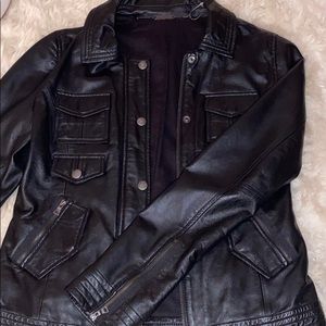 New beautiful Trina Turk 100% leather jacket